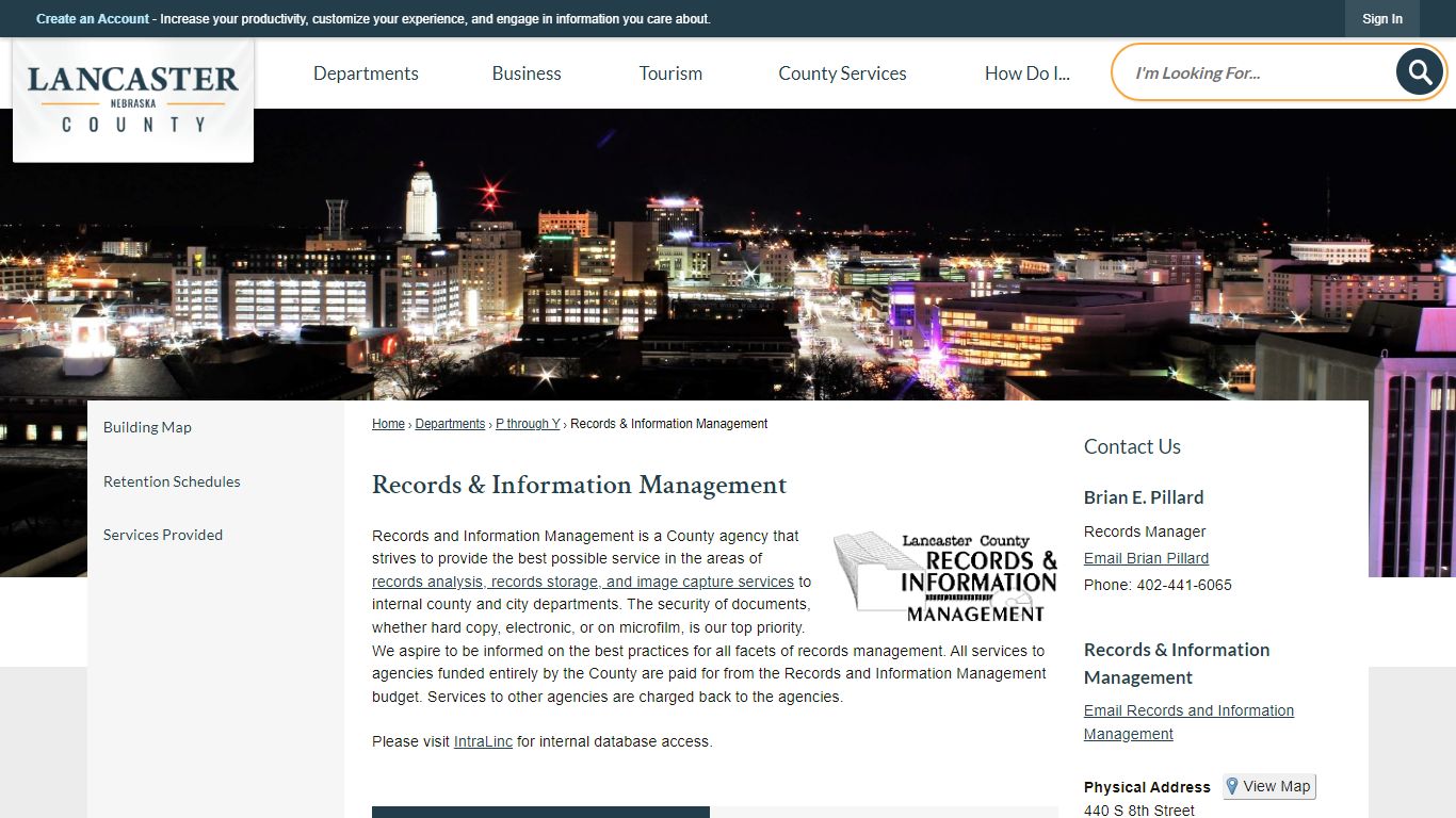 Records & Information Management | Lancaster County, NE